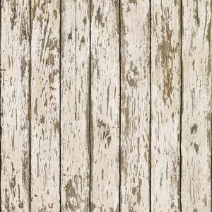 Wallpaper Khaki Weathered Wood Plank